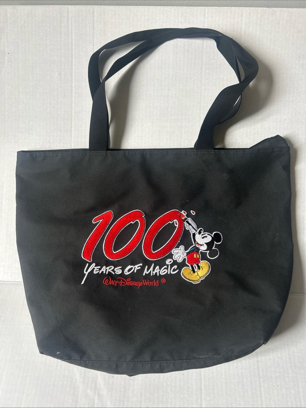Disney Black Tote Bag "100 Years of Magic" Mickey Design